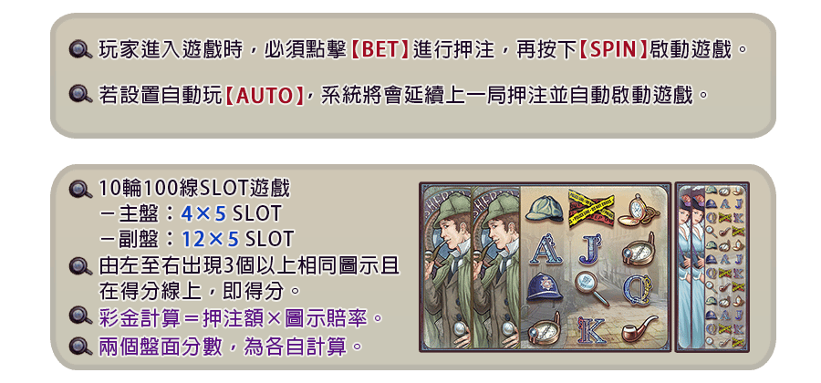 福爾摩斯-遊戲説明