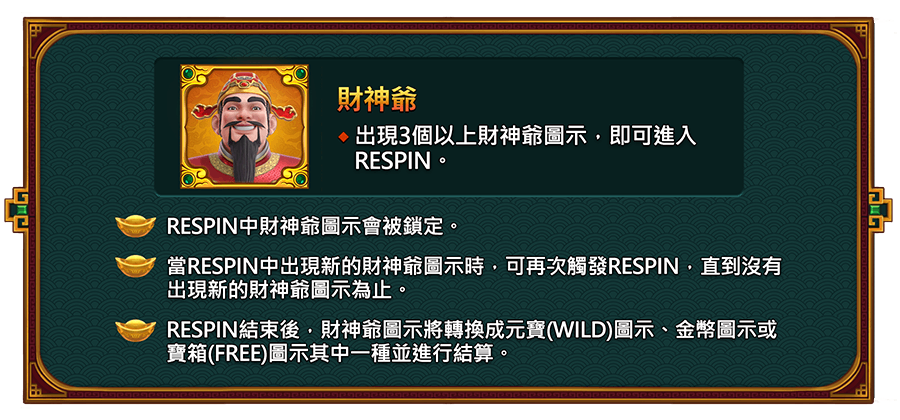 百變財神-遊戲説明