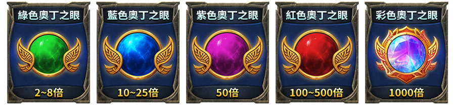 5種奧丁之眼倍數對照-天使奧丁