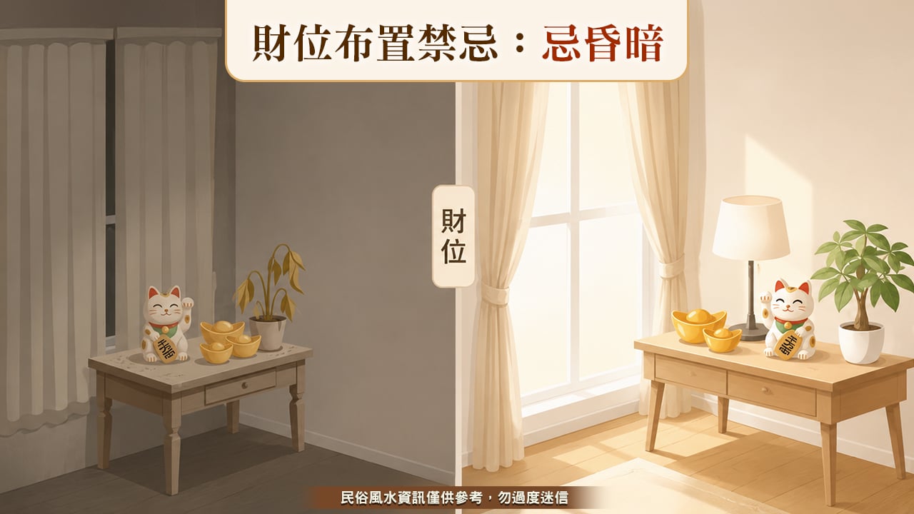 財位布置忌昏暗-如何增加偏財運