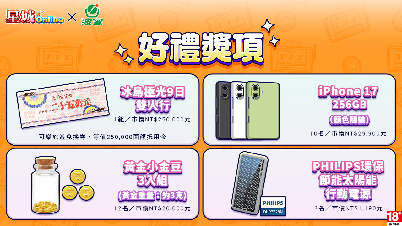 好禮獎項-波蜜活動